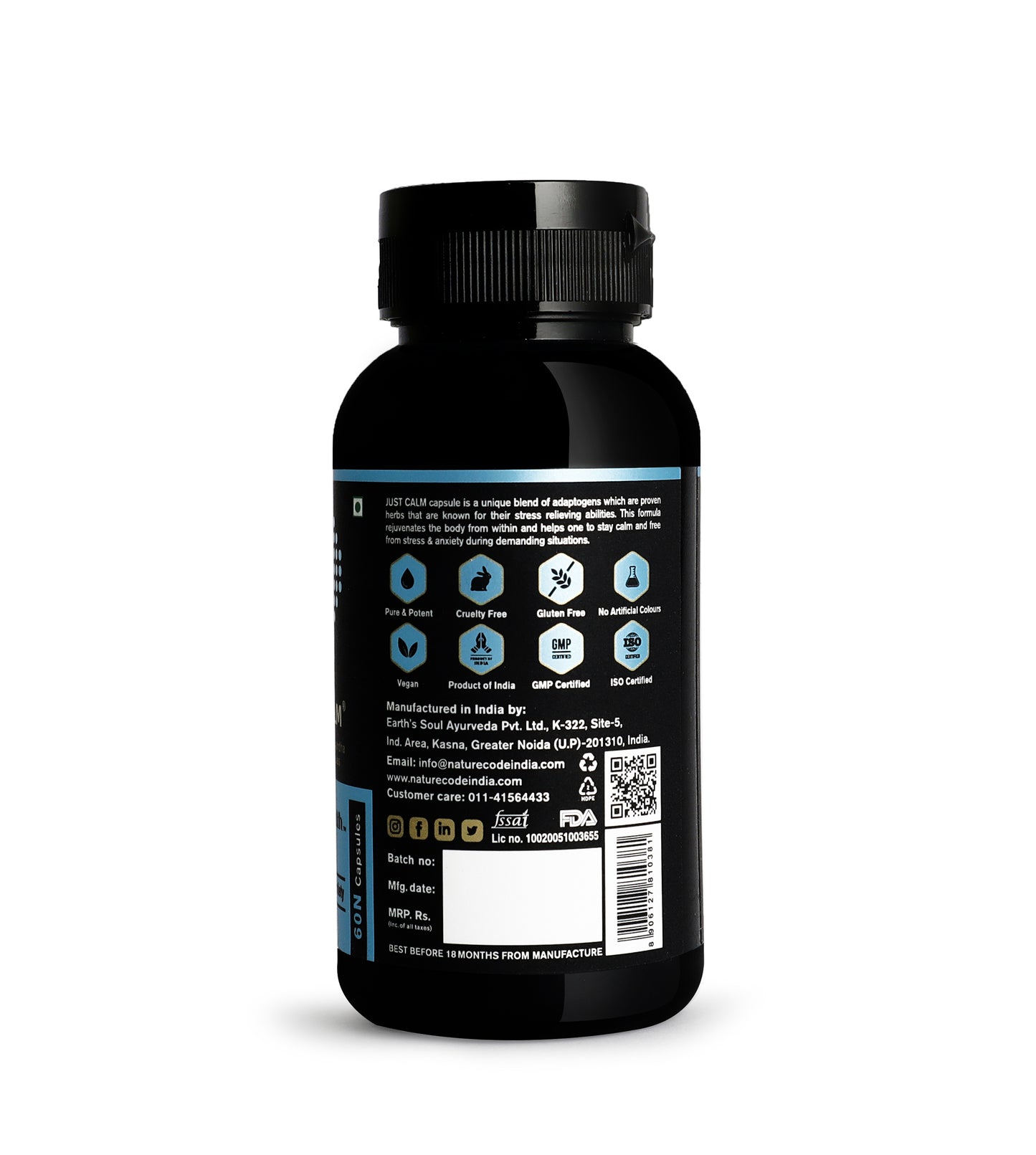 Nature Code Just Calm Capsule - 60 Capsules