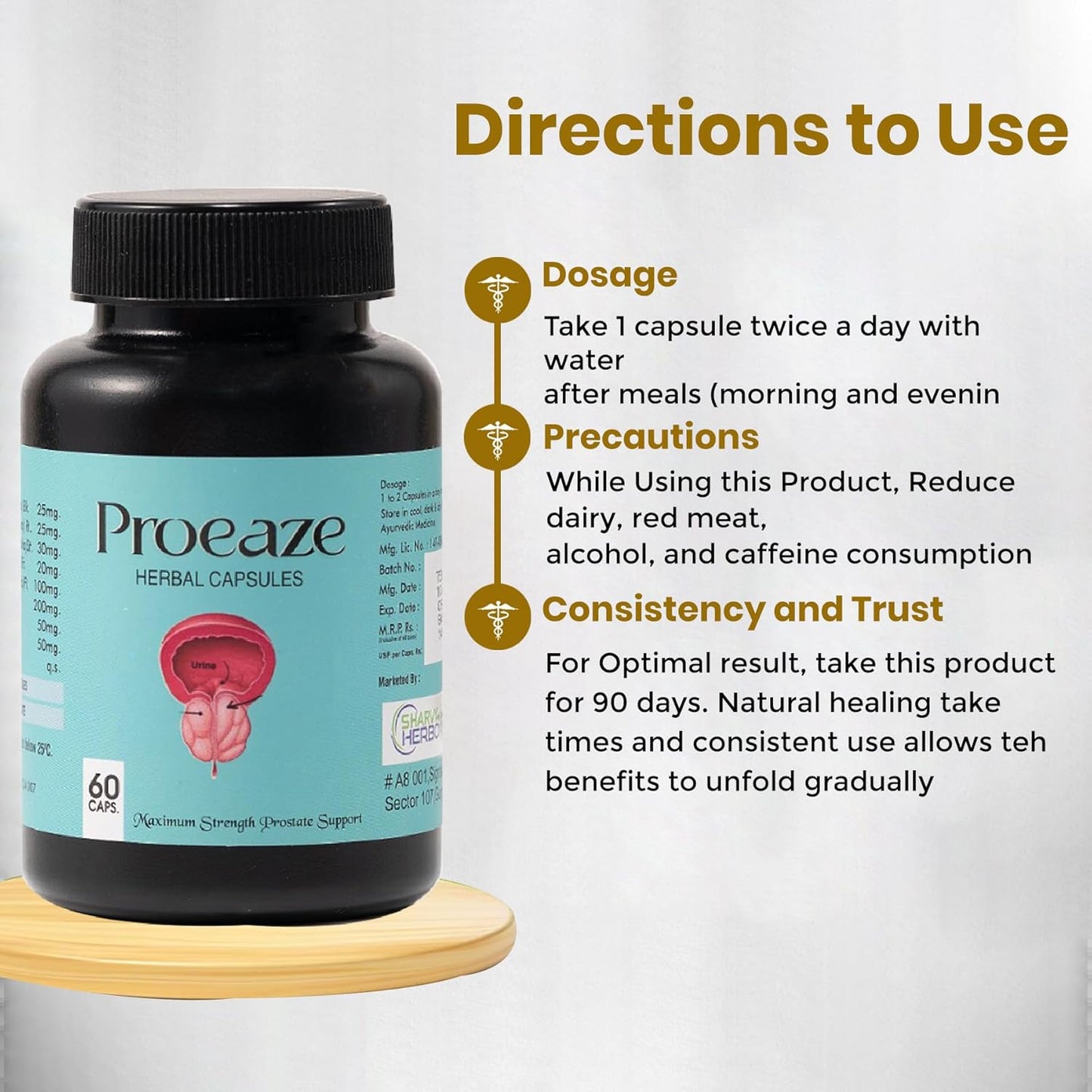Sharvy Herbotec Proease Capsules - 60 Caps
