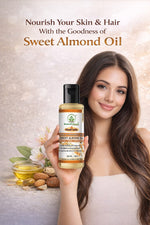 Bhudevam Naturals Khadi Sweet Almond Oil – Pure Natural Carrier Oil for Skin, Hair & Body Massage- 100ML
