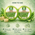 Bhudevam Naturals Khadi Neem & Aloe Vera Loofah Soap for Natural Skin Purifying & Healing Formula - 250GM (Pack of 2)
