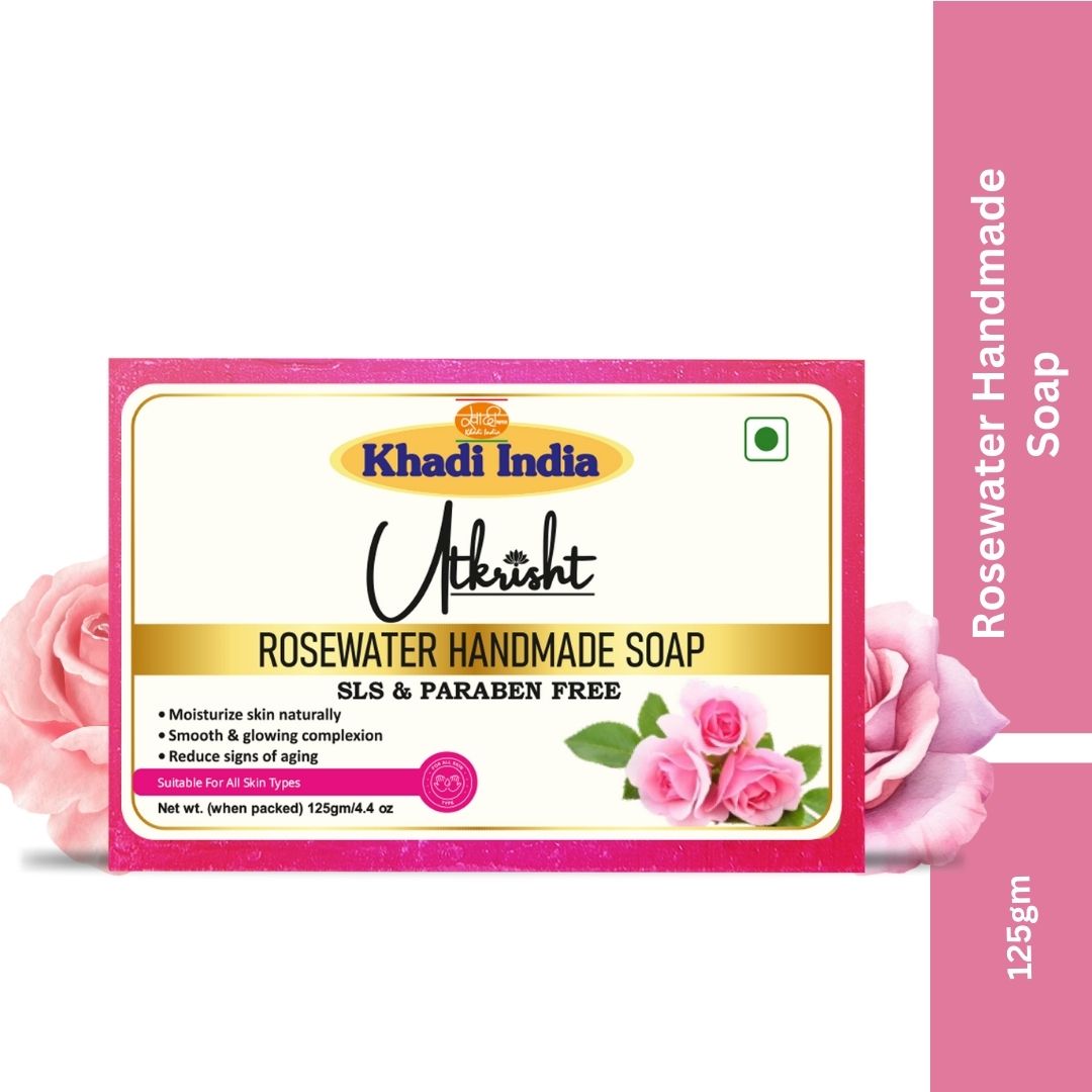 Utkrisht Khadi Rosewater Soap (125g)