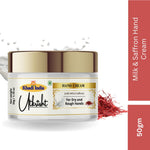 Khadi Essentials Milk & Saffron Hand Cream (50g) | For Soft, Smooth Hands, Intense Moisturization & Brightening