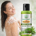 Bhudevam Naturals Khadi Neem & Tulsi Body Wash – Herbal Skin Purifying Cleanser for Daily Use- 210ML