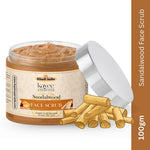 Kayee Ayurveda Sandalwood Herbal Face Scrub | Chandan Facial Exfoliator for Gentle Dead Skin Removal, Skin Polishing & Deep Cleansing | Helps Improve the Appearance of Dull & Rough-Looking Skin | Leaves Face Soft, Smooth & Naturally Radiant
