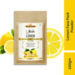 Khadi Lemon Powder for Face & Skin | 100% Natural Lemon Peel Powder | Vitamin C-Rich Face Pack for Skin Brightening & De-Tan Care | Helps Control Excess Oil & Improve Skin Texture | For All Skin Types | 100 gm