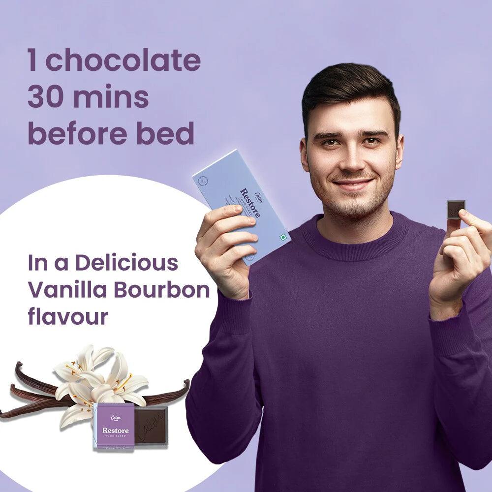 Caim by arelang Restore your Sleep Sugar Free Dark Chocolates