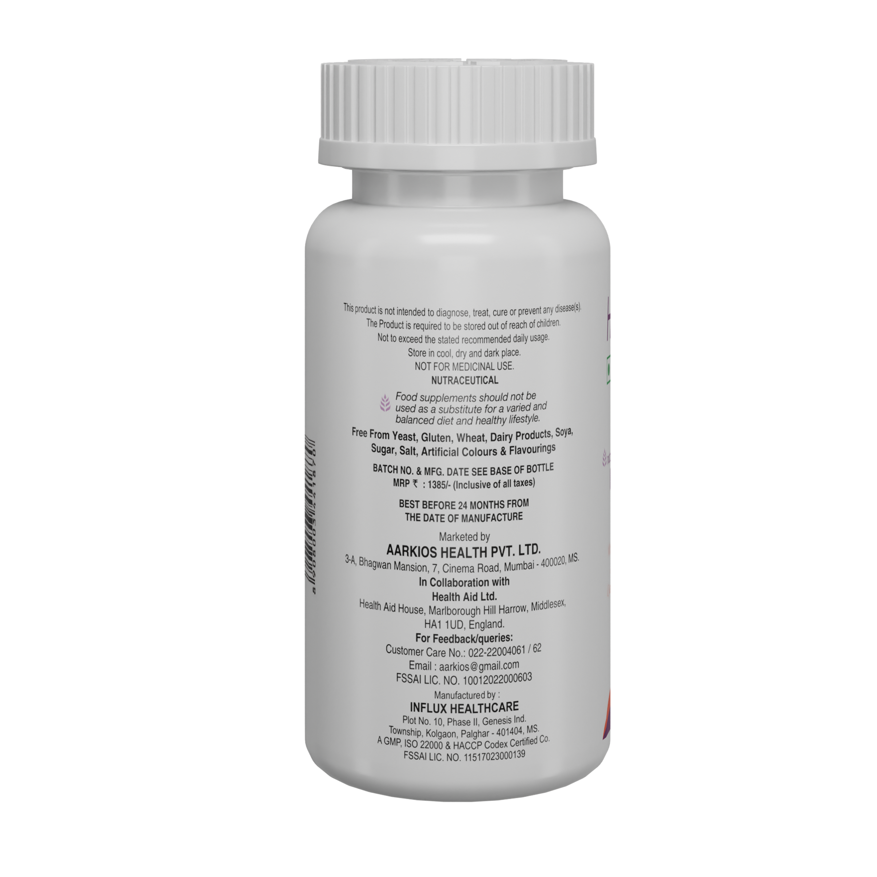 HealthAid Hair Skin and Nail Tablets - 30 Capsules