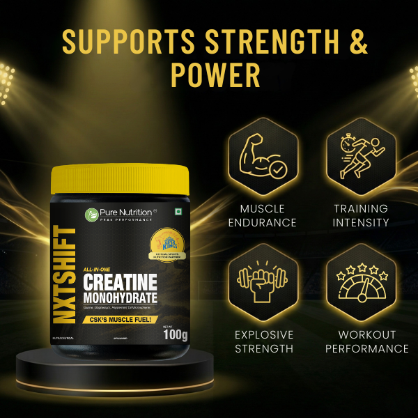 CSK Limited Edition Pure Nutrition NXT SHIFT All-In-One Creatine Monohydrate Powder Unflavoured - 100gm