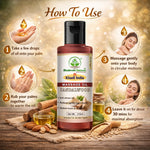 Bhudevam Naturals Khadi Aromatherapy Sandalwood Massage Body Oil for Stress Relief & Deep Skin Hydration- 210ML