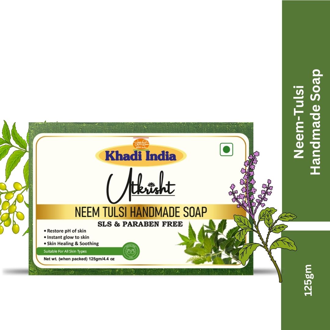 Utkrisht Khadi Neem & Tulsi Soap (125g)