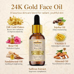 Kayee Ayurveda 24K Gold Night Facial Oil, Luxury-Inspired Overnight Skincare Oil for Face, Helps Moisturize Skin and Improve the Appearance of Dullness & Uneven Tone, Daily Night Care for Women & Men | 15 ml