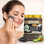 Bhudevam Naturals Khadi Charcoal Face Scrub for Blackheads, Acne, Oil Control, Deep Cleansing & Skin Detox Exfoliation- 150GM