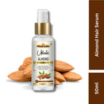 Khadi Almond Hair Serum for Dry & Frizzy Hair | Non-Sticky Hair Shine Serum | Controls Frizz, Adds Smoothness & Gloss With Almond Oil & Vitamin E For Men & Women - 50GM