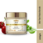 Khadi De-Tan Face Scrub | Natural Exfoliating Scrub with Walnut & Aloe Vera | Helps Remove Dead Skin, Dirt & Surface Impurities | De-Tan & Skin Brightening Care | Ayurvedic Herbal Face Scrub | For All Skin Types | 100 gm