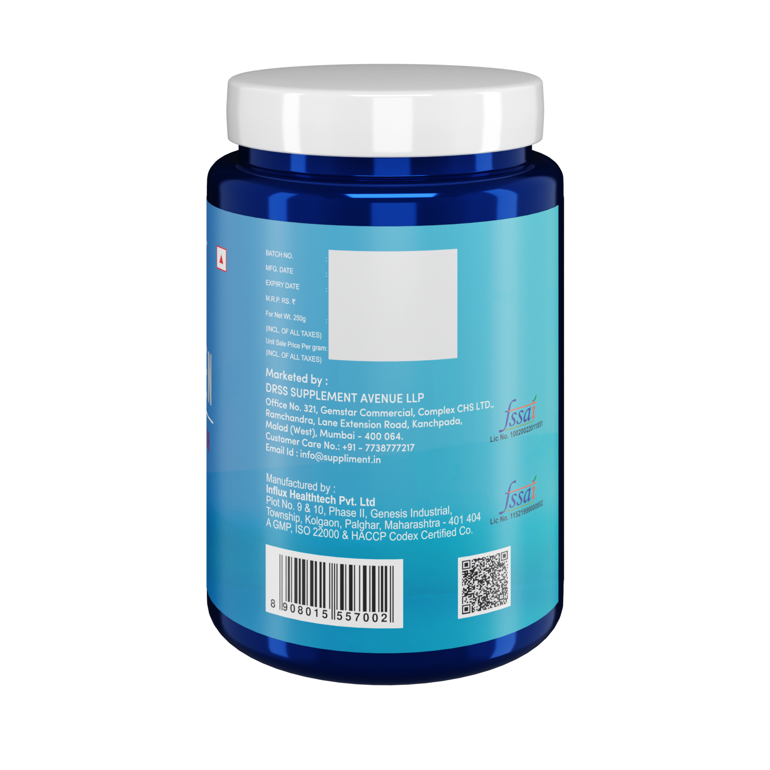 Suppliment.in Collagen Powder with Stevia (Cranberry Flavour) – 250g