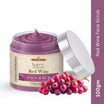 Kayee Ayurveda Red Wine Face Scrub for Glowing & Smooth Skin | Herbal Red Wine Facial Scrub for Gentle Exfoliation, Deep Cleansing & Dead Skin Removal | Helps Remove Dirt, Excess Oil & Impurities for Soft, Fresh & Radiant-Looking Skin