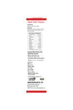 Shane Apple Cider Vinegar - 500ml