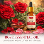 Kayee Ayurveda Rose Essential Oil, Rose Aroma Oil for Diffuser, Aromatherapy, Massage, Meditation, Yoga & Spa, Pleasant Floral Fragrance for Home, Personal Care & Relaxation | 15 ml