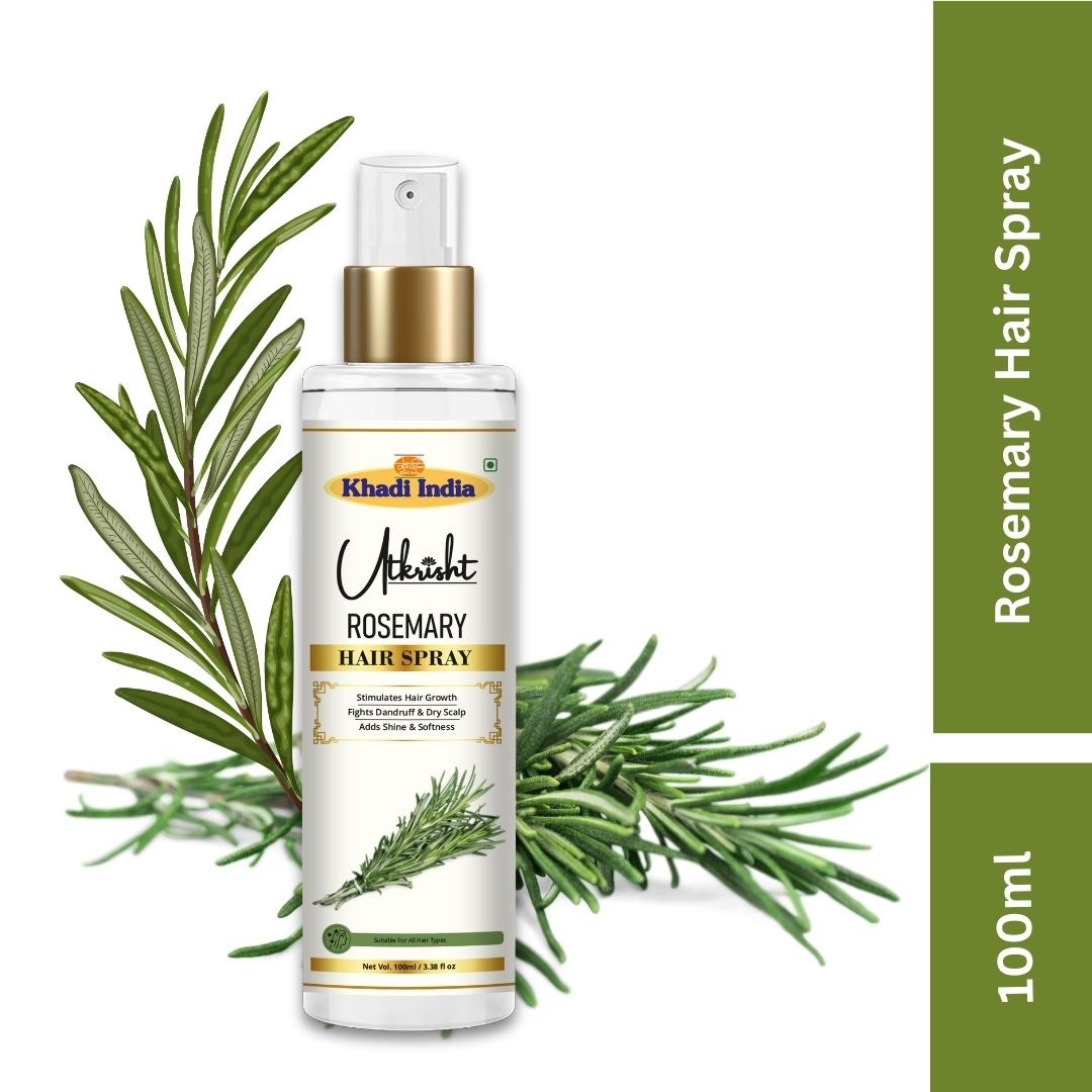 Utkrisht Khadi Pure Rosemary Hair Spray | Refreshing Scalp Tonic Spray for Hair Growth & Hair Fall Control