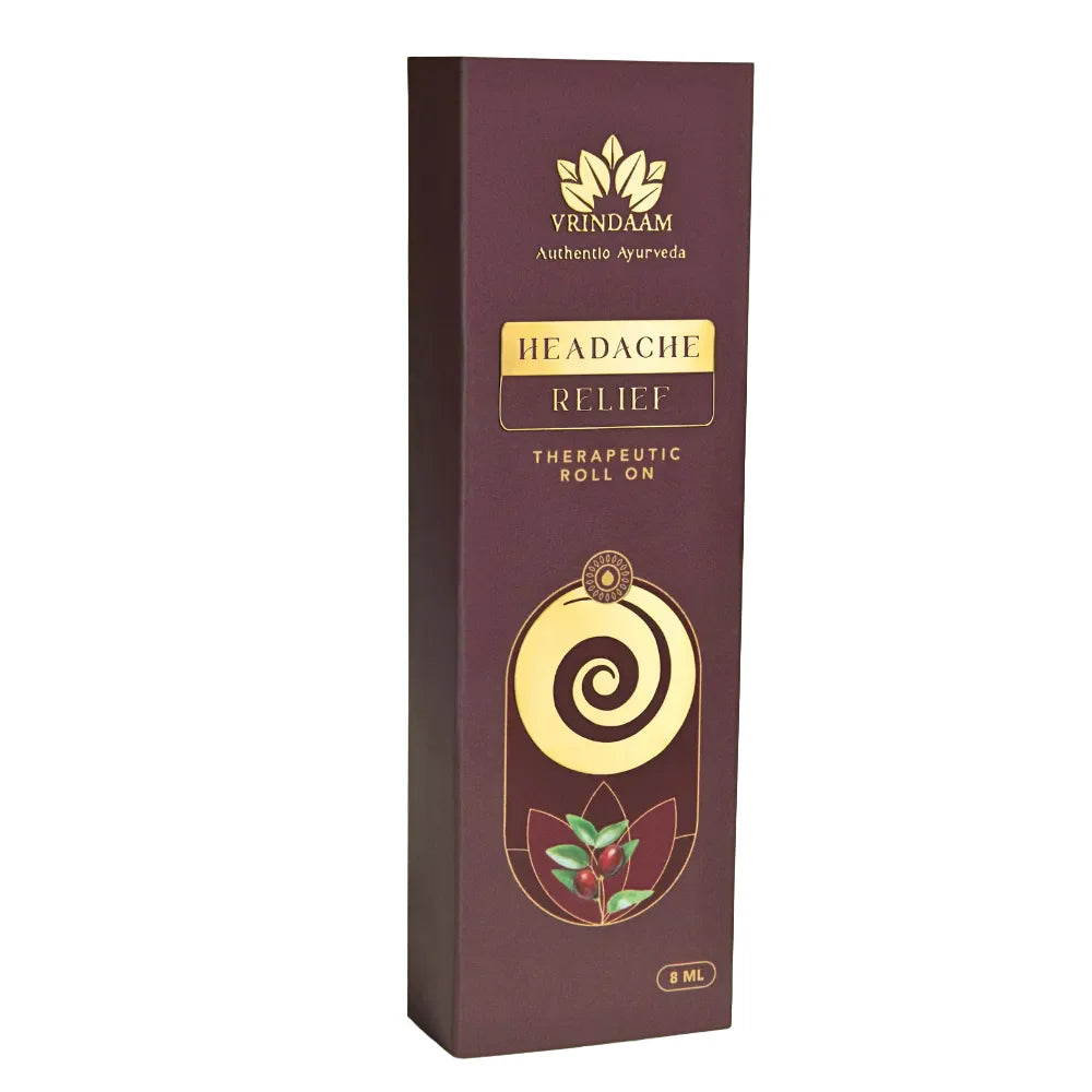 Vrindaam Headache Relief Aromatic & Therapeutic Oil Roll On - 8ml