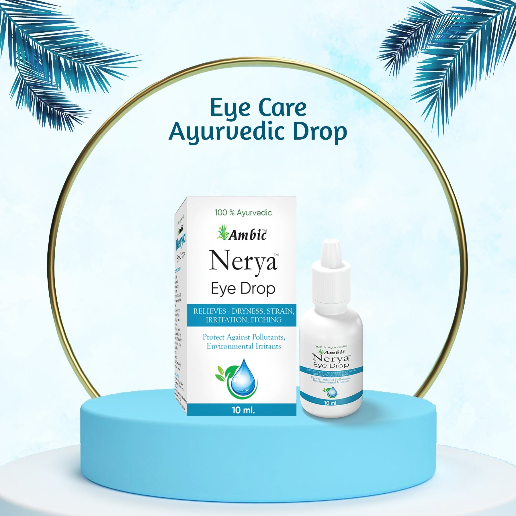 AMBIC NERYA Eye Care Supplement Eye Drops for Healthy Vision 20 Ml