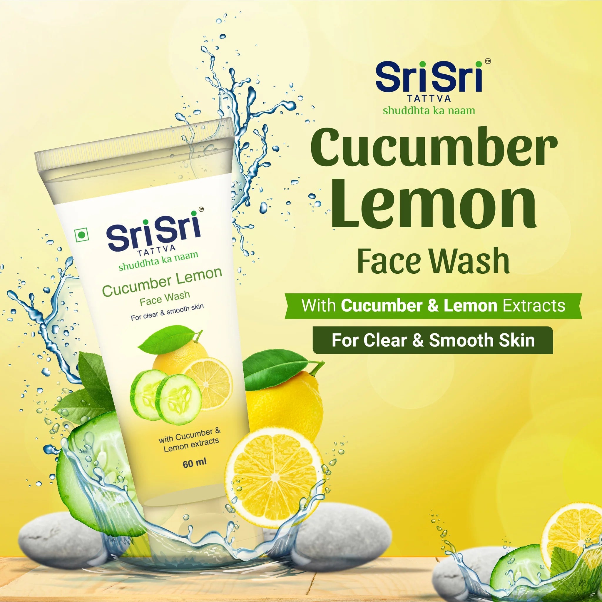 Sri Sri Tattva Cucumber & Lemon Face Wash - Pack of 2