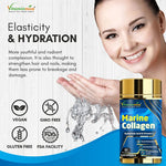 Vitaminnica Marine Collagen Capsules - Hydrolyzed Peptides for Skin, Hair & Joints, 60 Count