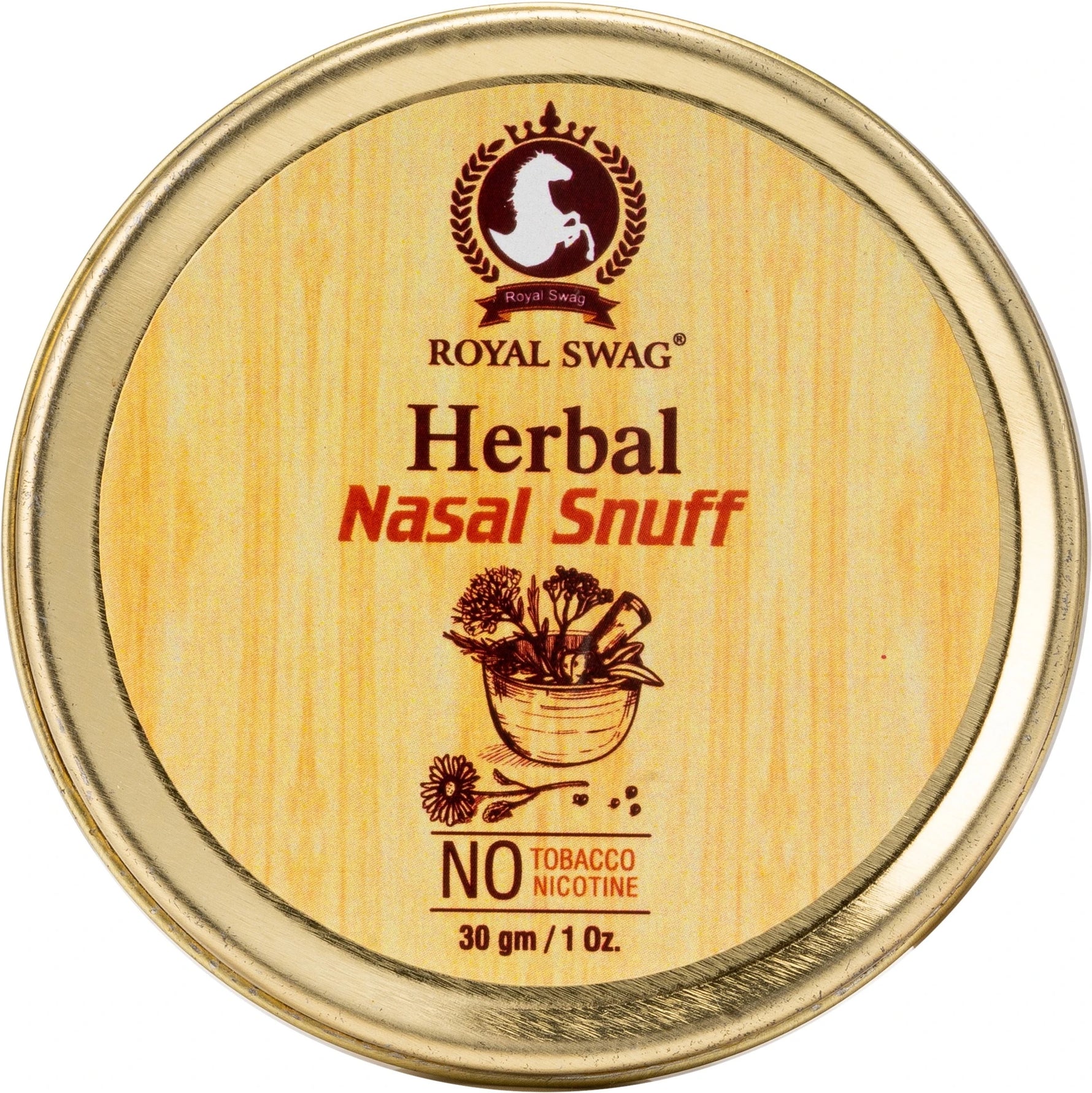Royal Swag Herbal Nasal Snuff - Tobacco Free Ayurvedic Blend (30g)