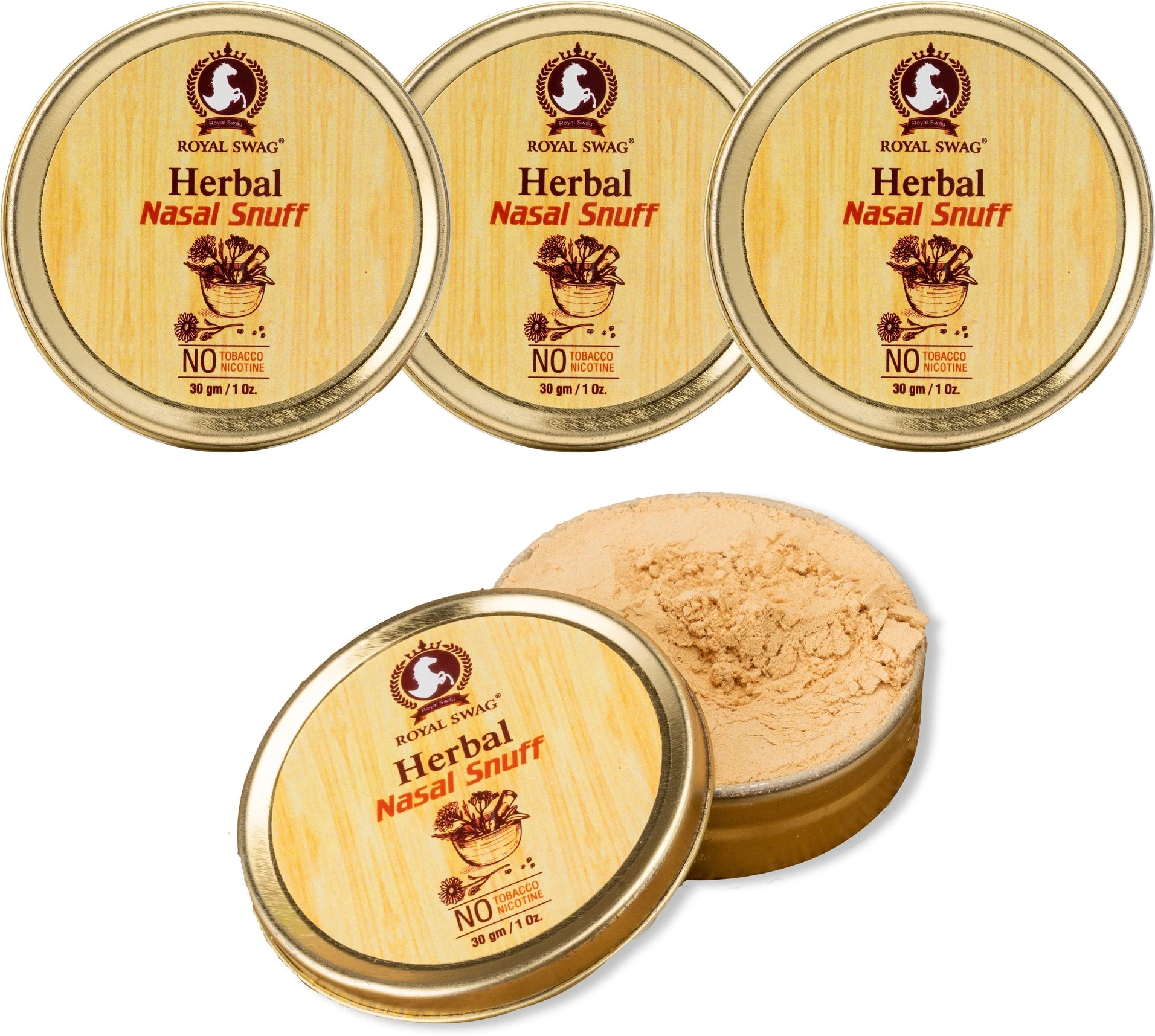 Royal Swag Herbal Nasal Snuff - Tobacco Free Ayurvedic Blend (30g)