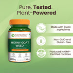 Pure Nutrition Horny Goat Weed – 120 Vegetarian Capsules | Herbal Vitality Support