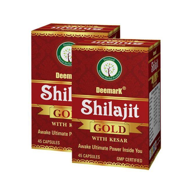 Deemark Shilajit Gold Capsule - Ayurvedic Health Supplement for Boosting Stamina & Power in Men and women - 45 Capsules