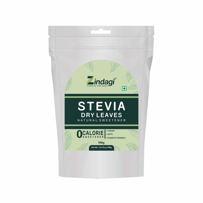 Zindagi Stevia Dry Leaves & Stevia Liquid Drops | 100% Natural Zero-Calorie Sugar-Free Sweetener Combo Pack