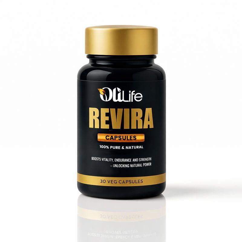 OliLife Revira Capsules 30 Caps | Ayurvedic Supplement with Original Himalayan Shilajit for Energy, Stress Relief & Physical Performance Support