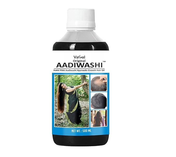 Original AADIWASHI Herbal Hair Oil - Traditional Help Hair Fall & Dandruff Control - Nourishing Herbal Formula for Optimal Hair Health Suitable for All Hair Types (500ML)