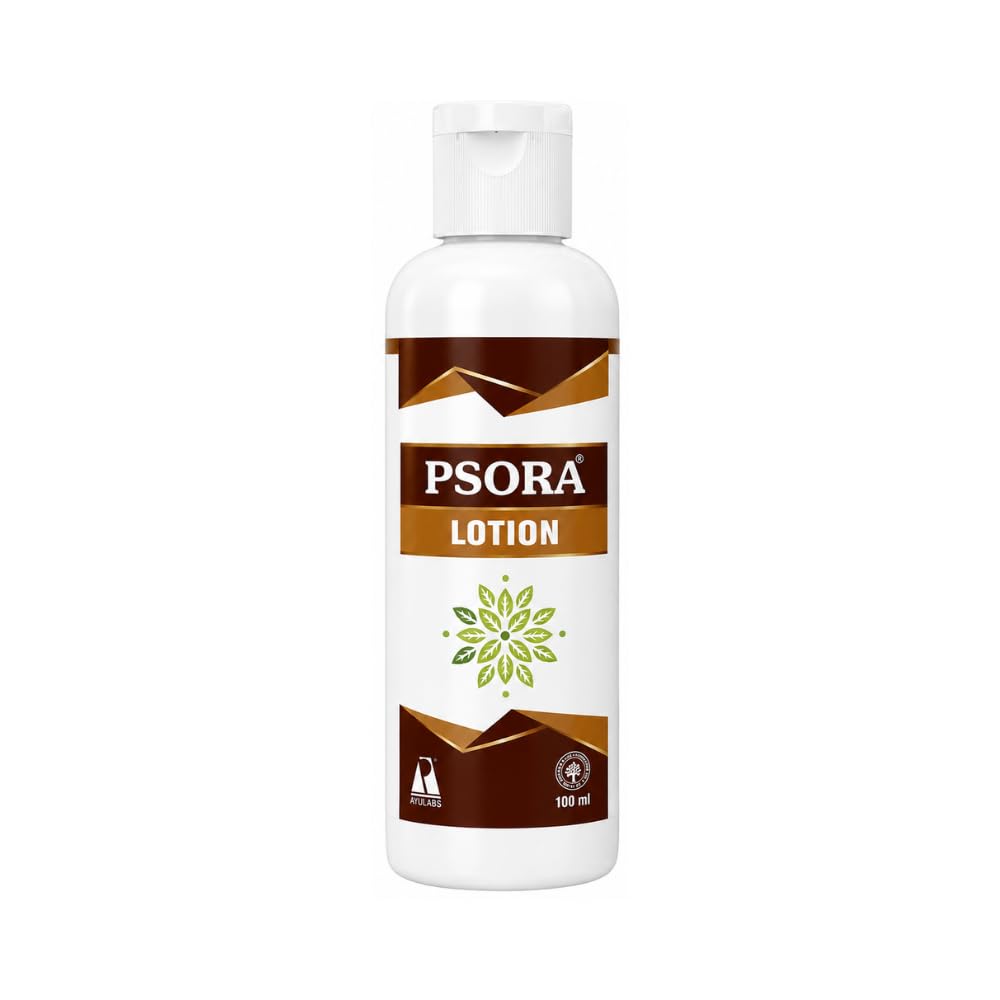 Ayulabs Psora Lotion | For Psoriasis, Eczema & Scaling Skin Relief | Pack of 2 (100 ml each)