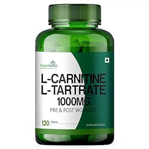 Simply Herbal L-Carnitine Pre & Post Workout Supplement Tablets 1000mg - 120 Tablets