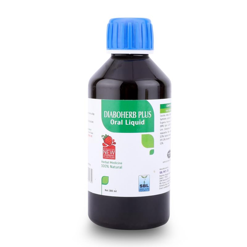 SBL Diaboherb Plus Oral Liquid Strawberry - 180ml (Pack of 2)
