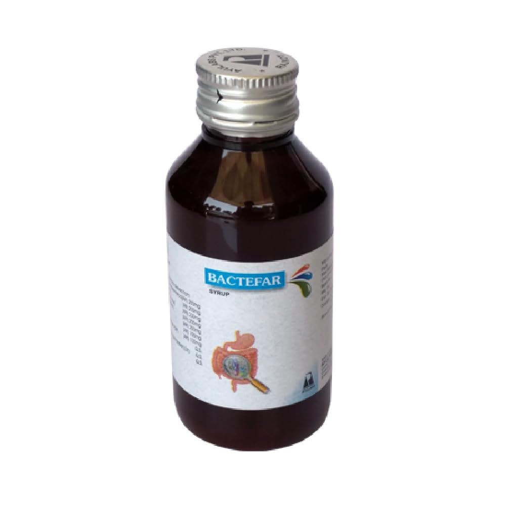 Ayulabs Bactefar Syrup | Antiamoebic, Antidiarrheal & Gut Care Formula | Pack of 200 ml (2x100 ml Bottles)