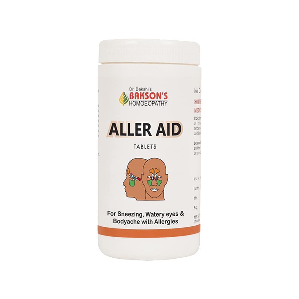 Bakson's Aller Aid Tablet - For Sneezing and Watery Eyes - 200 Tablets