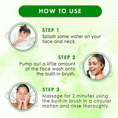 WOW Skin Science Face Wash Aloevera Foaming with Built-In Face Brush - 150ml