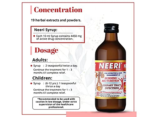 Aimil Neeri Ayurvedic Syrup | Urinary Tract Infections (UTIs) | Burning Micturition - 200ml