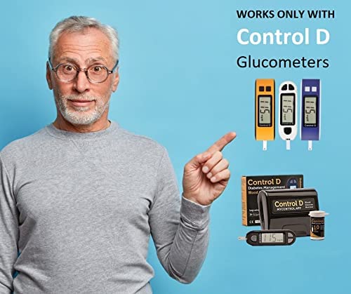 Control D Blood Glucose Test Strip (Only Strips) | Diabetes Monitoring Devices - 50 Strips