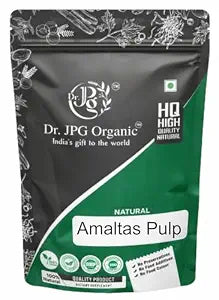 DR. JPG Organic Natural Amaltas Pulp Dry / Amaltas Gudda Powder (200g) | Pure Cassia Fistula / Aragvadha Pulp