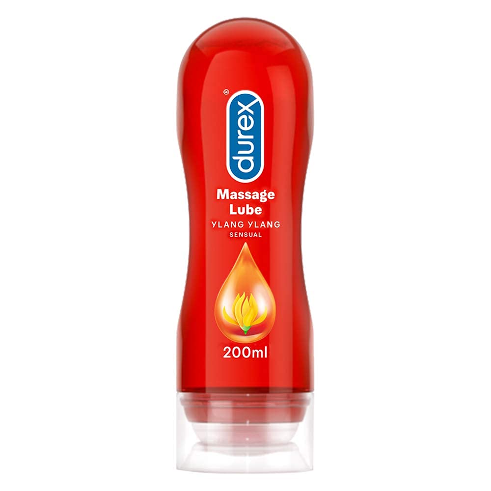 Durex Play Lubricant Gel, Cheeky Cherry - 50 ml & Durex Play Massage 2in1 Sensual - 200 ml