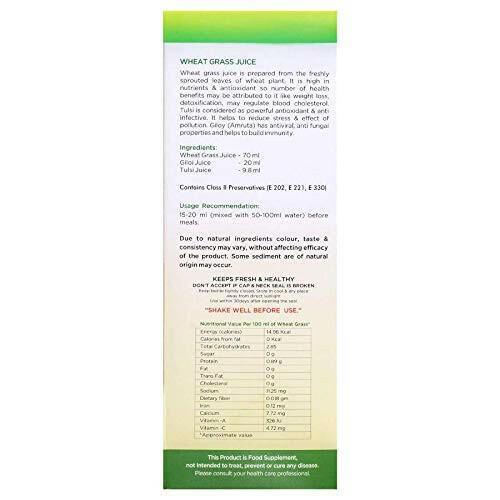 Baidyanath Wheat Grass Juice Enriched with Tulsi & Giloy - 1 Ltr.