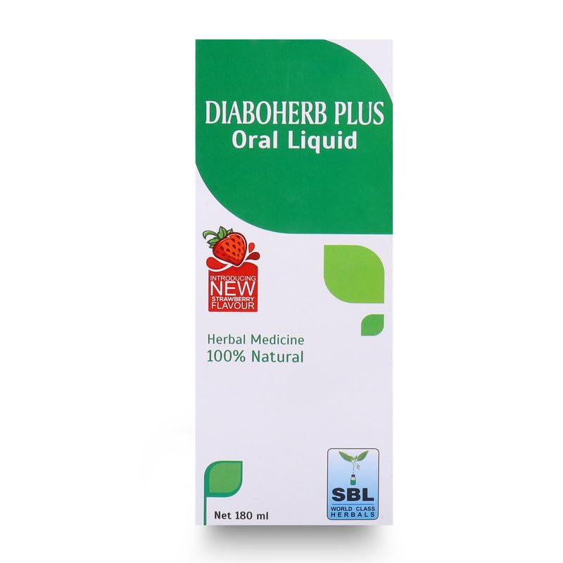 SBL Diaboherb Plus Oral Liquid Strawberry - 180ml (Pack of 2)