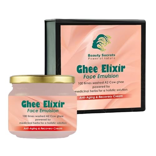 Beauty Secrets Shata Dhauta Ghrita Ayurvedic Night Cream for Face infused with Collagen | Repair, Restore and Revive Naturally | Anti Aging Moisturizer for Women & Men for All Skin Types | - 40 gm