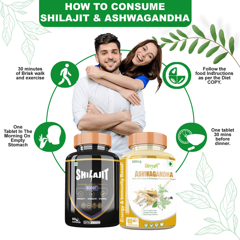 Divya Shree Ashwagandha & Shilajit Capsule Sexual Health Combo