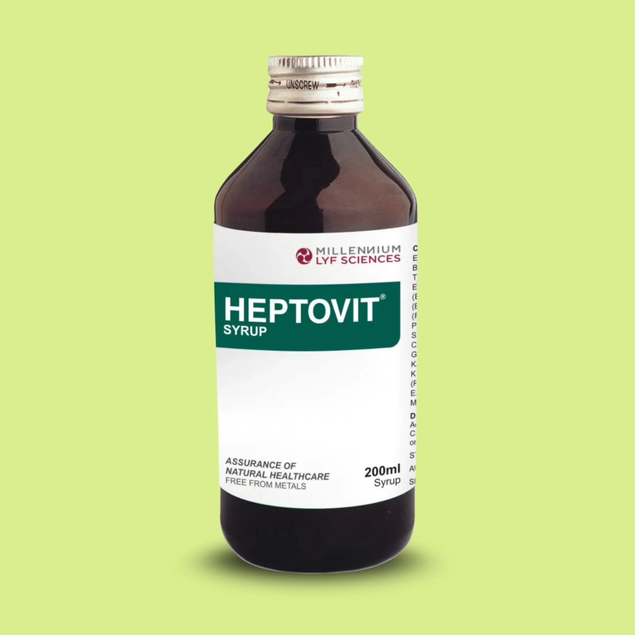Millennium Herbal Care Heptovit Syrup (200ml Each) - Pack of 2