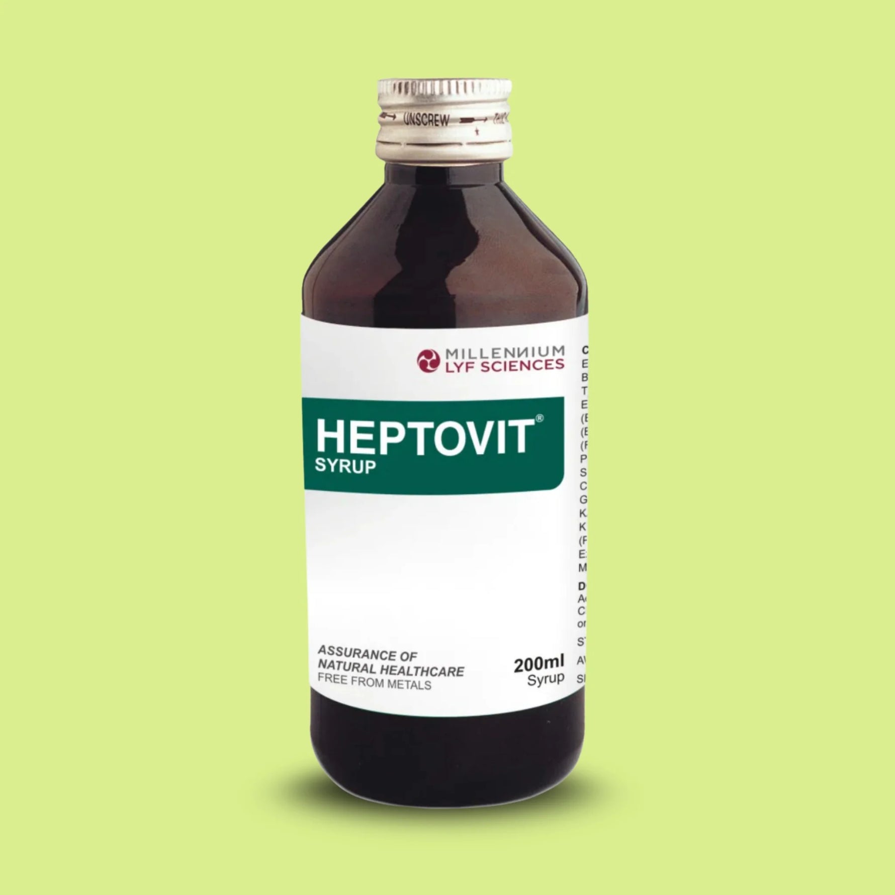 Millennium Herbal Care Heptovit Syrup (200ml Each) - Pack of 2